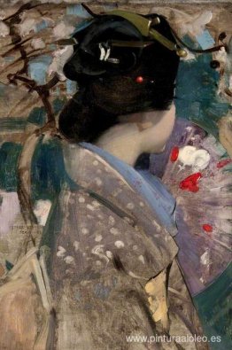 Dama japonesa con un abanico Dama japonesa con un abanico