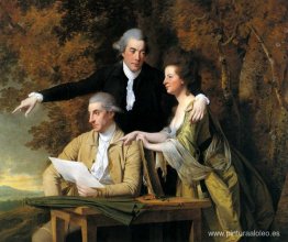 D'Ewes Coke, su esposa Hannah y Daniel Parker Coke D'Ewes Coke, su esposa Hannah y Daniel Parker Coke