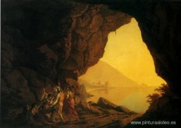 Una gruta en el Reino de Nápoles, con Banditti Una gruta en el Reino de Nápoles, con Banditti