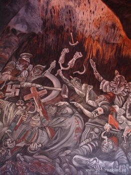 Los payasos de guerra discutiendo en el infierno Los payasos de guerra discutiendo en el infierno