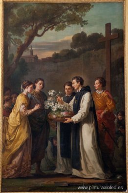 San Teobaldo ofrece un lilium de once ramas a San Luis y Margari San Teobaldo ofrece un lilium de once ramas a San Luis y Margari