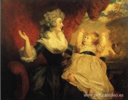 Georgiana, duquesa de Devonshire con su hija pequeña, Lady Georg Georgiana, duquesa de Devonshire con su hija pequeña, Lady Georg