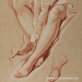 Bein- und Draperiestudie Bein- und Draperiestudie