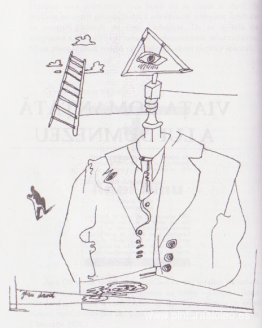 Ilustración para "La vida romántica de Dios" de Sașa Pană Ilustración para "La vida romántica de Dios" de Sașa Pană