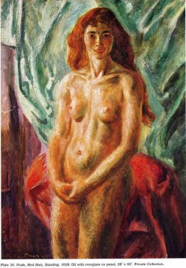 Desnudo, Pelo Rojo, De Pie Desnudo, Pelo Rojo, De Pie
