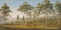 La casa del señor Robinson en Derwent, la tierra de Van Diemen La casa del señor Robinson en Derwent, la tierra de Van Diemen