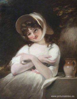 retrato, de, un, desconocido, niña, en, un, blanco, vestido retrato, de, un, desconocido, niña, en, un, blanco, vestido