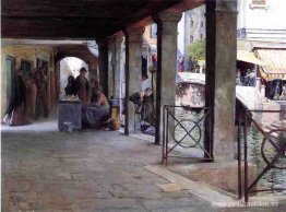 Escena del mercado veneciano Escena del mercado veneciano