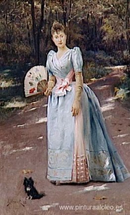mujer en un jardín mujer en un jardín
