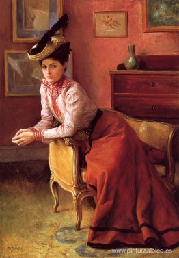 mujer en un interior mujer en un interior