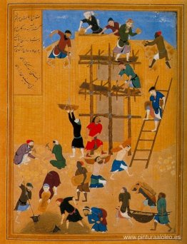 Construcción del fuerte de Kharnaq Construcción del fuerte de Kharnaq