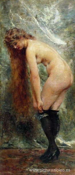Mujer desnuda en medias negras Mujer desnuda en medias negras