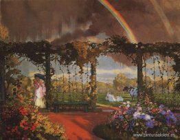 paisaje con un arcoiris paisaje con un arcoiris