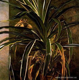 Interior con Planta, Reflejo Escuchar (Autorretrato) Interior con Planta, Reflejo Escuchar (Autorretrato)