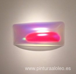 Glo-Pod de torsión rectangular (rojo intenso iridiscente/rosa) Glo-Pod de torsión rectangular (rojo intenso iridiscente/rosa)