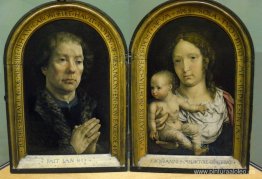 El Díptico de Carondelet: Jean Carondelet (panel izquierdo), Vir El Díptico de Carondelet: Jean Carondelet (panel izquierdo), Vir