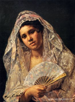 Bailarina española con mantilla de encaje Bailarina española con mantilla de encaje