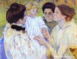 Mujeres admirando a un niño Mujeres admirando a un niño