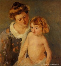 Jules de pie junto a su madre Jules de pie junto a su madre