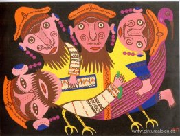 Cuatro borrachos montando un pájaro Cuatro borrachos montando un pájaro