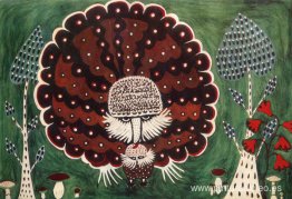 Pájaro del bosque con su niño Pájaro del bosque con su niño