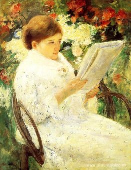 mujer leyendo en un jardín mujer leyendo en un jardín