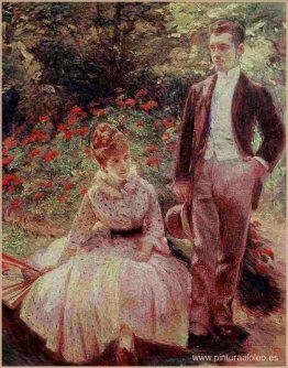 El hijo y la hermana del artista en el jardín de Sevres El hijo y la hermana del artista en el jardín de Sevres