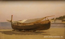 Barco arrastrado a la orilla Barco arrastrado a la orilla