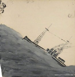 Embarcación a motor montando una ola Embarcación a motor montando una ola