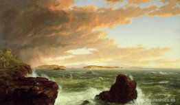 Vista de la bahía del francés desde la isla Mount Desert, despué Vista de la bahía del francés desde la isla Mount Desert, despué