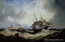 Envíos frente a Gibraltar en mares agitados Envíos frente a Gibraltar en mares agitados