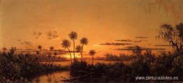 Escena del río Florida: temprano en la tarde, después del atarde Escena del río Florida: temprano en la tarde, después del atarde