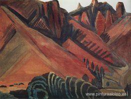 Paisaje con montañas. Rocas Surb Khach. Gohtán. Paisaje con montañas. Rocas Surb Khach. Gohtán.