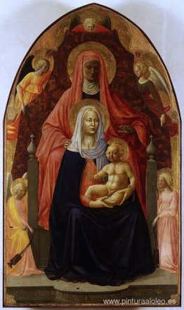 La Virgen y el Niño con Santa Ana. La Virgen y el Niño con Santa Ana.
