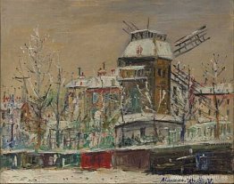 Moulin de la Galette bajo la nieve Moulin de la Galette bajo la nieve
