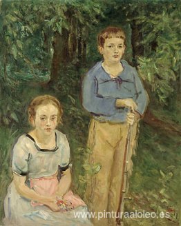 Retrato de Nina y Wolfgang Slevogt (Niños en el bosque) Retrato de Nina y Wolfgang Slevogt (Niños en el bosque)