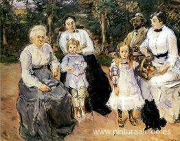 Familia Slevogt en el jardín de Godramstein Familia Slevogt en el jardín de Godramstein