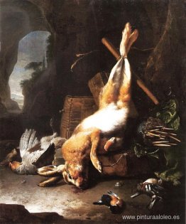 Naturaleza muerta con el trofeo de caza. Naturaleza muerta con el trofeo de caza.