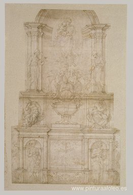 Diseño para la tumba de Julio II (primera versión) Diseño para la tumba de Julio II (primera versión)