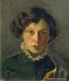 Retrato de M. Nesterova, la primera esposa del artista. Retrato de M. Nesterova, la primera esposa del artista.