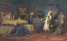 Abrigo de payaso. Boyar Morozov A. frente a Iván el Terrible Abrigo de payaso. Boyar Morozov A. frente a Iván el Terrible