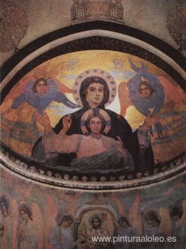 Un fresco de M. Nesterov del monasterio Akhali Zarzma, Abastuman Un fresco de M. Nesterov del monasterio Akhali Zarzma, Abastuman