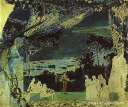 Noche italiana en Nápoles (Boceto para el telón de la Ópera Priv Noche italiana en Nápoles (Boceto para el telón de la Ópera Priv