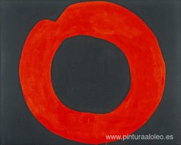 Círculo rojo sobre negro Círculo rojo sobre negro