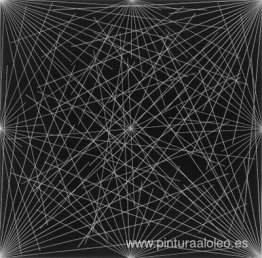 Líneas desde las esquinas, los lados y el centro hasta los punto Líneas desde las esquinas, los lados y el centro hasta los punto