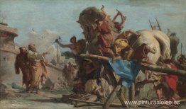 Construcción del Caballo de Troya Construcción del Caballo de Troya