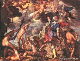 La batalla entre los dioses y los titanes La batalla entre los dioses y los titanes