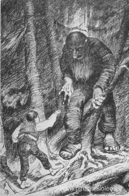 Trollet Askeladden Og Trollet Askeladden Og