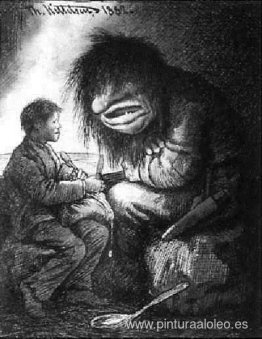 Trollet Askeladden Og Trollet Askeladden Og