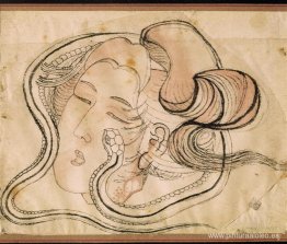 Cabeza de la mujer serpiente Cabeza de la mujer serpiente